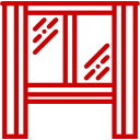 Dessin au trait store intérieur